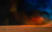 On a Black Horse - 24x48 Oil on Panel